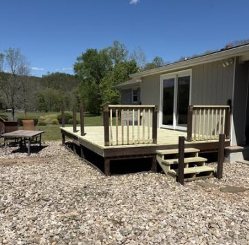 Backyard deck and patio